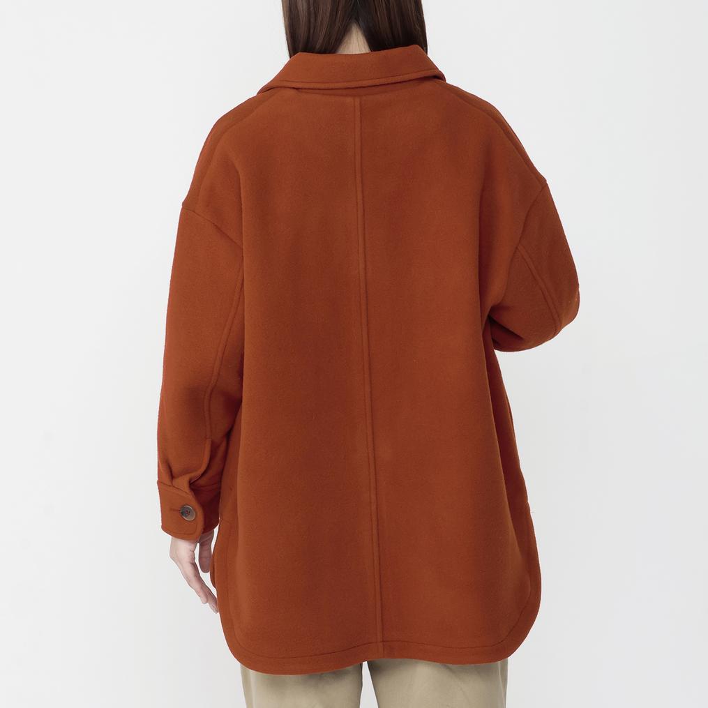 モデル：161cm / 着用サイズ：36 DANTON DANTON W's Wool Melton Short Jacket画像3