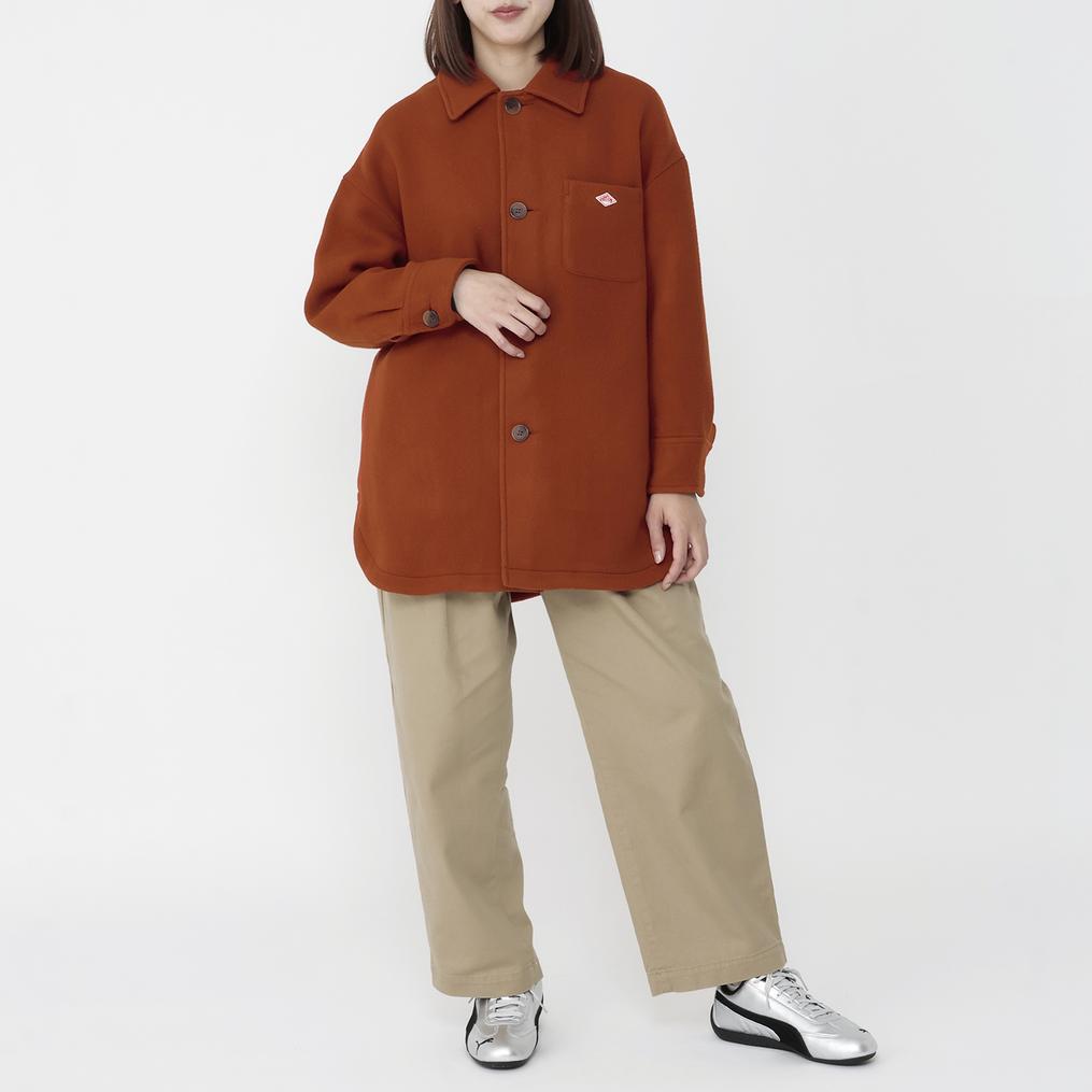 モデル：161cm / 着用サイズ：36 DANTON DANTON W's Wool Melton Short Jacket画像2