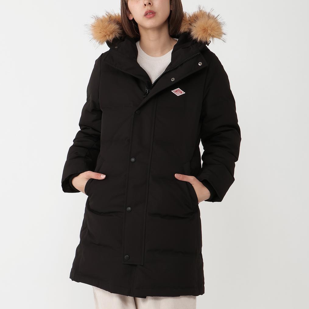 モデル：161cm / 着用サイズ：S DANTON DANTON W's Fake Far Hooded Down Coat画像1