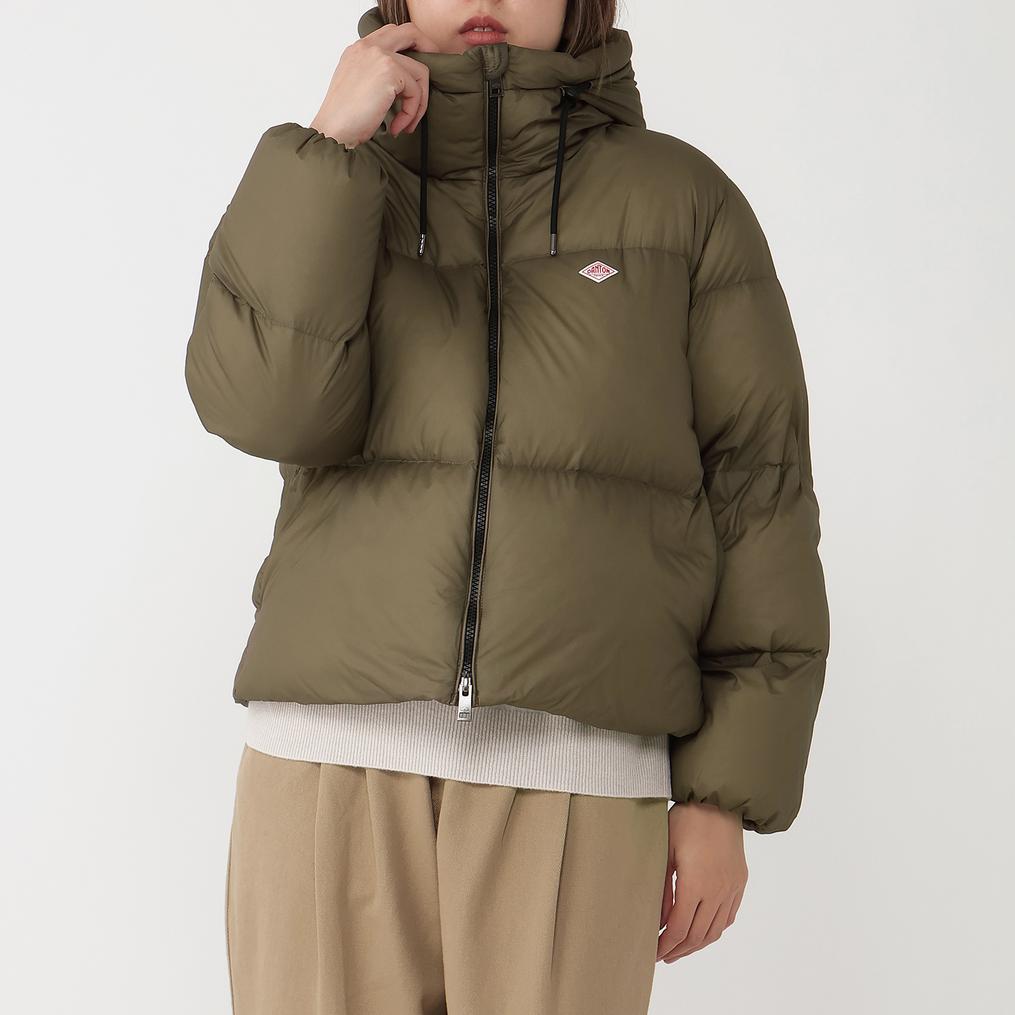 モデル：161cm / 着用サイズ：M DANTON DANTON W's Nylon Ripstop Down Hooded Jacket画像1