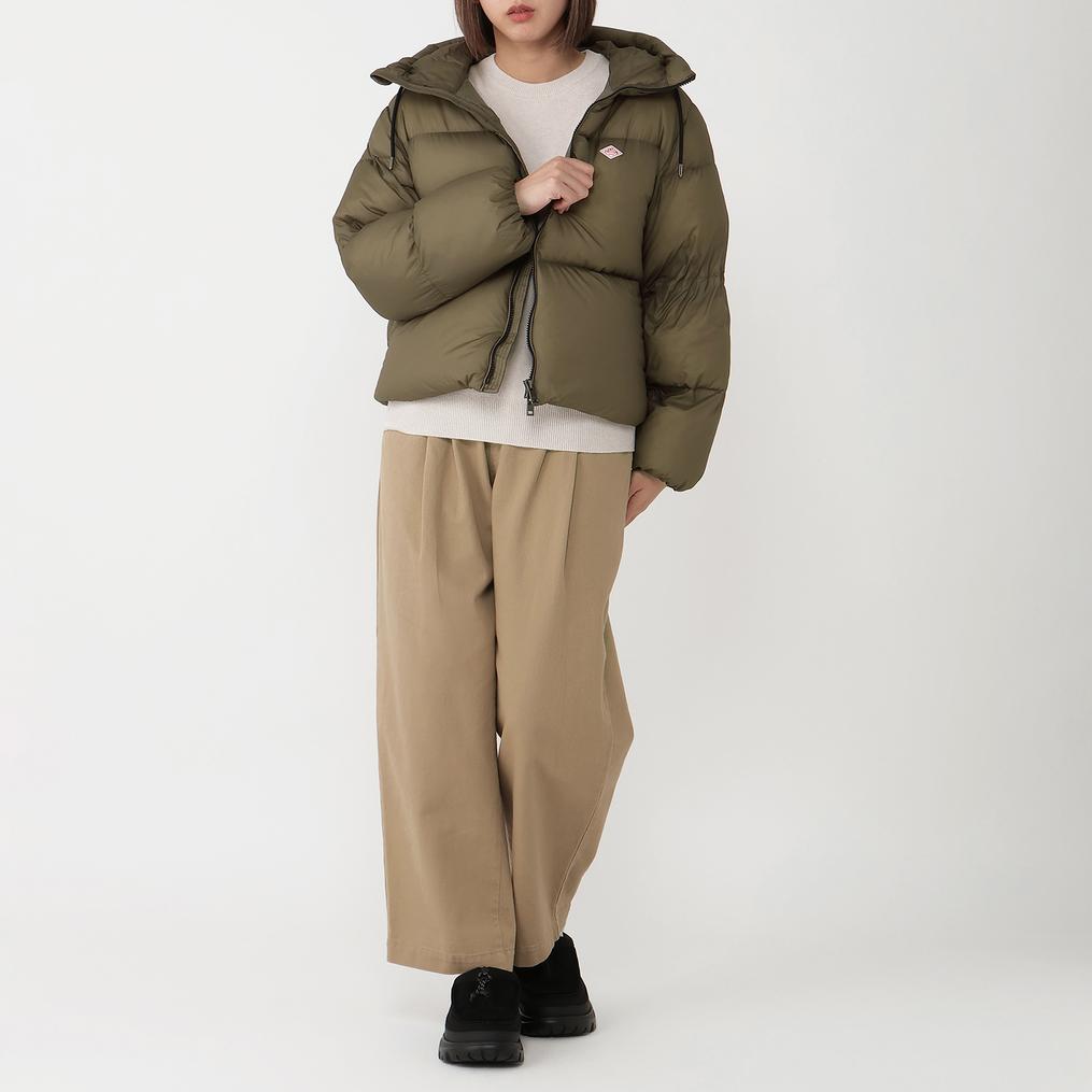 モデル：161cm / 着用サイズ：M DANTON DANTON W's Nylon Ripstop Down Hooded Jacket画像2