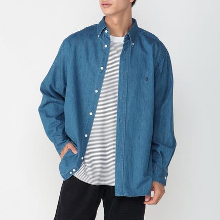 Gymphlex ライトデニム L/S ボタンダウンシャツ