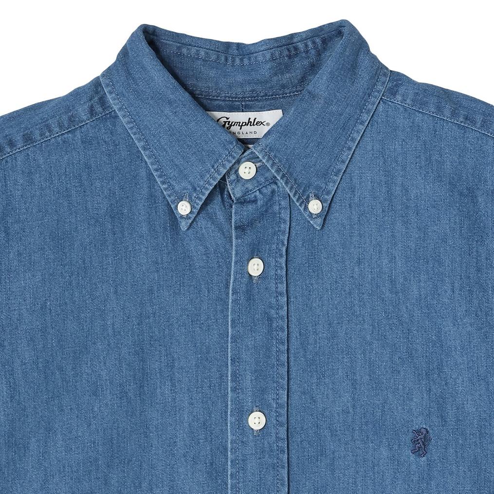  Gymphlex GYMPHLEX M's Light Denim L/S B.D Shirt画像2