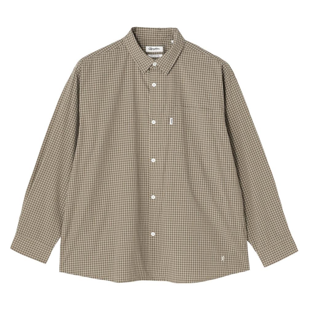  Gymphlex GYMPHLEX M's Mini Check Regular Collar L/S Shirt画像1