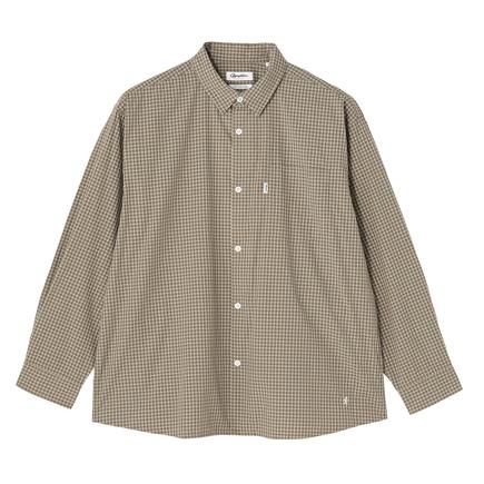 Gymphlex ミニチェックレギュラーカラー L/S シャツ