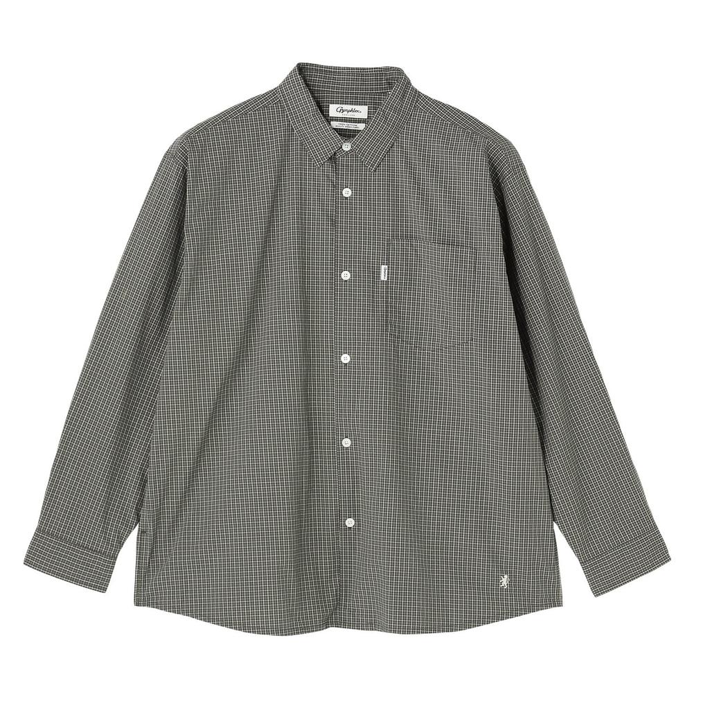  Gymphlex GYMPHLEX M's Mini Check Regular Collar L/S Shirt画像1