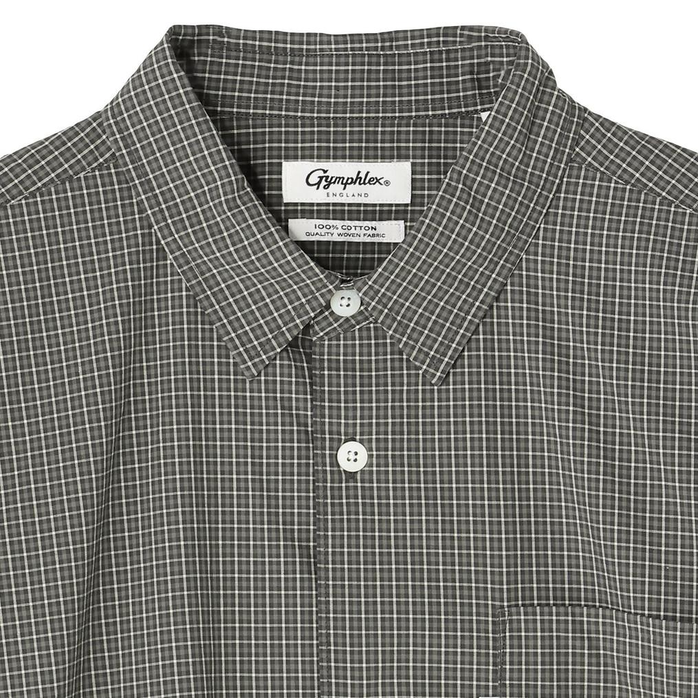  Gymphlex GYMPHLEX M's Mini Check Regular Collar L/S Shirt画像2