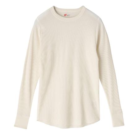 Hanes サーマルクルーネックロングスリーブTシャツ
