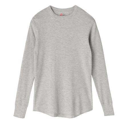 Hanes サーマルクルーネックロングスリーブTシャツ