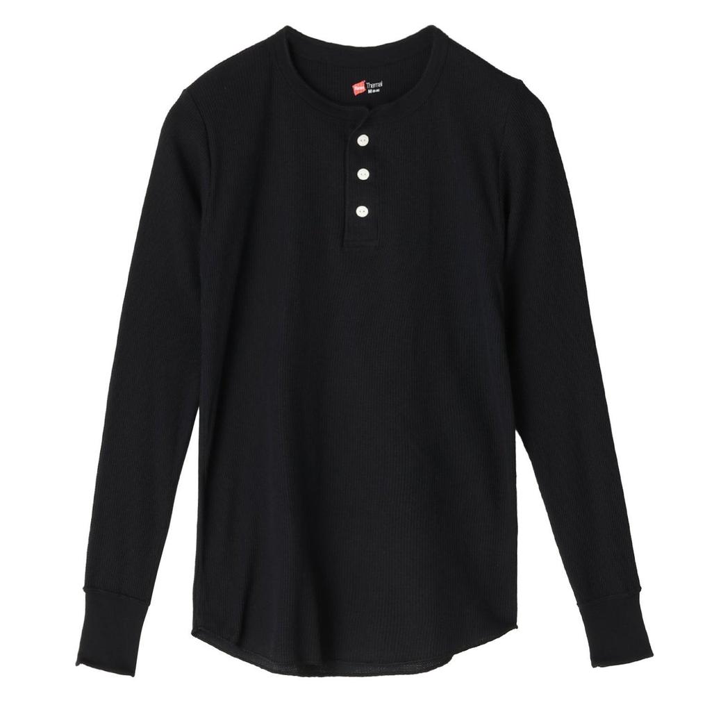  Hanes HANES Thermal Henry Neck LS Tee画像1