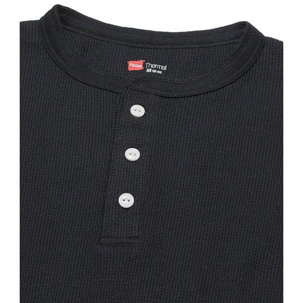  Hanes HANES Thermal Henry Neck LS Tee画像2