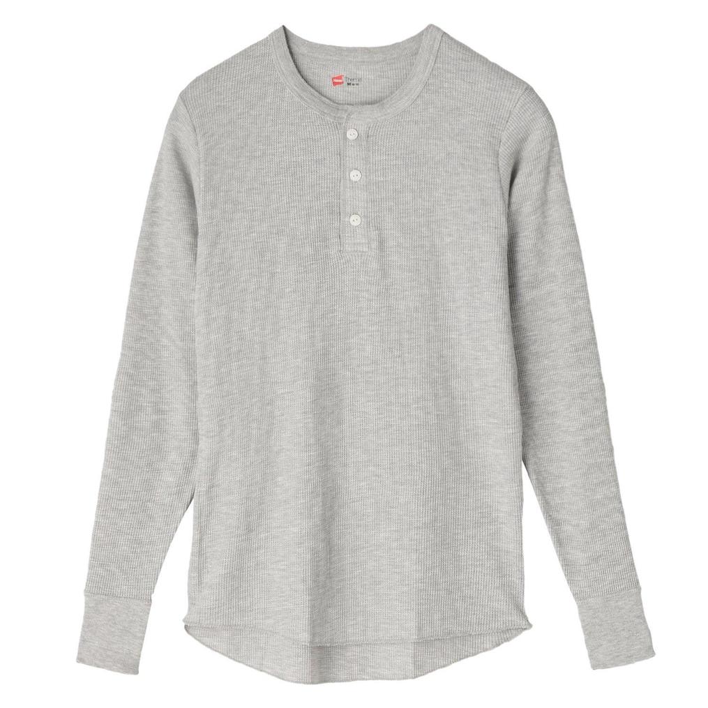  Hanes HANES Thermal Henry Neck LS Tee画像1