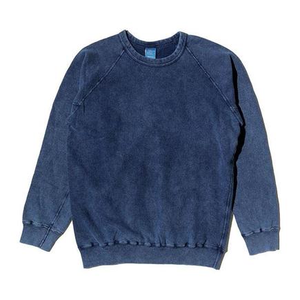 Good On ロングスリーブインディゴラグランクルースウェットシャツ