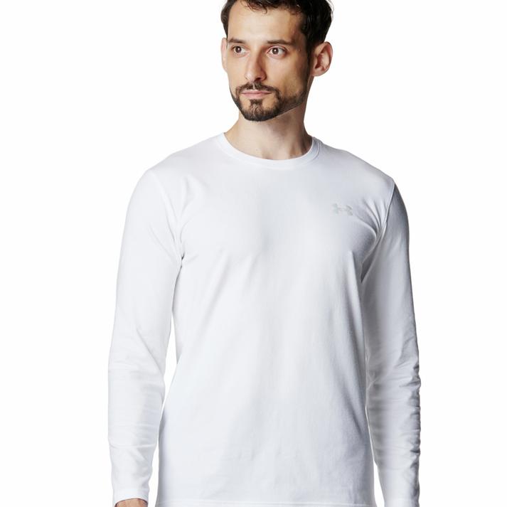 UNDER ARMOUR M PERFORMANCE COTTON LS T 100WHT