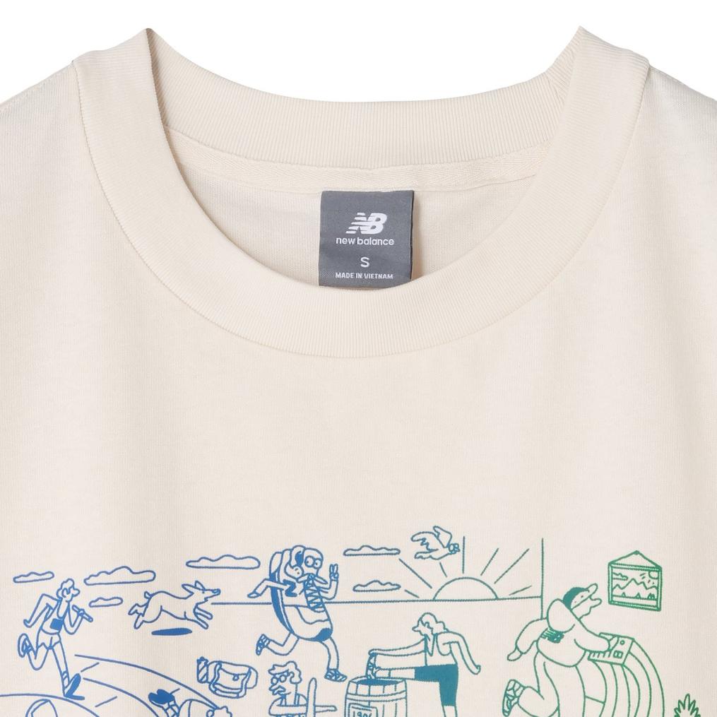  New Balance NEW BALANCE M's Athletics Run Mural T-Shirt画像2