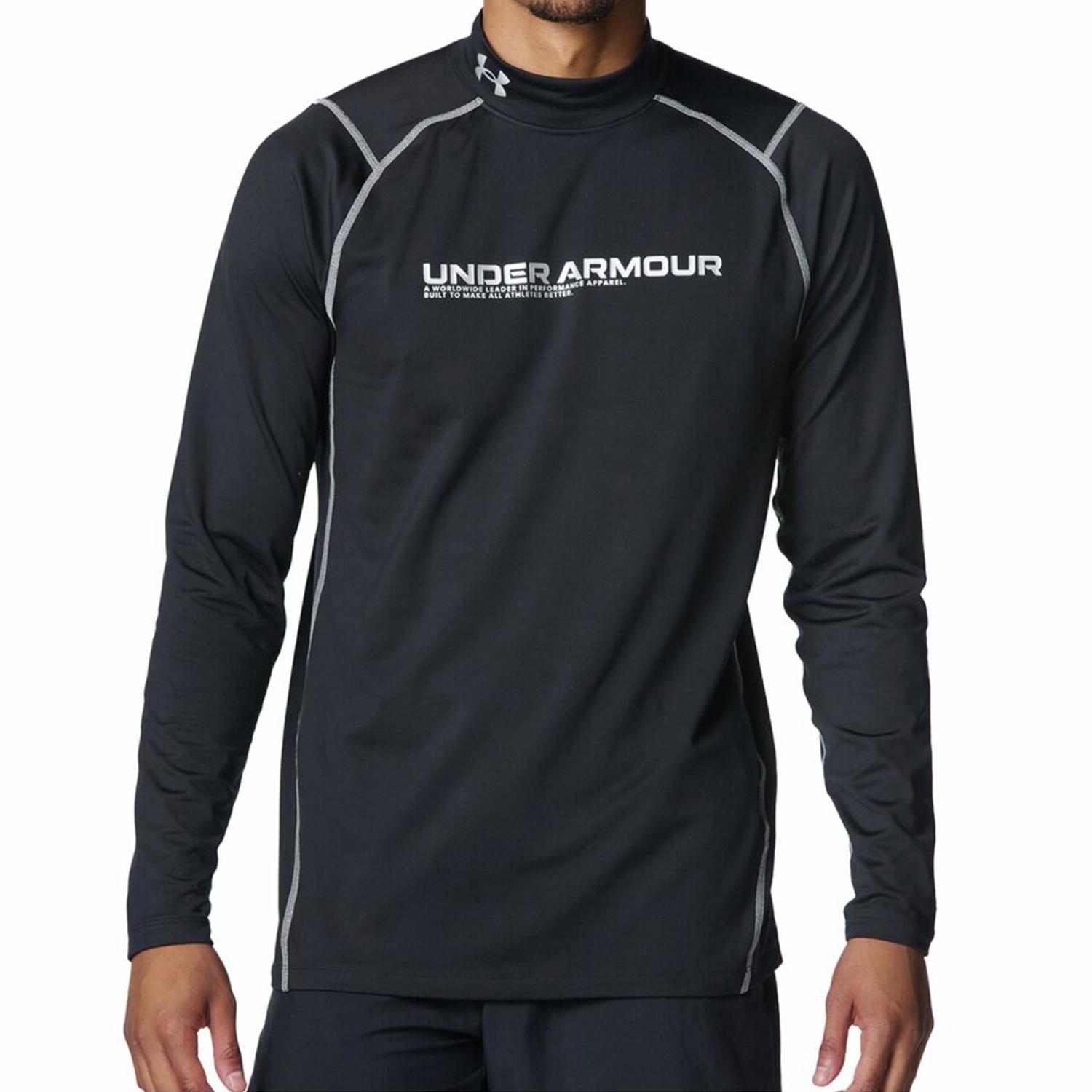 12アンダーアーマー◆1298256 リアクターフィッティドコールドギアL黒長袖 UNDER ARMOUR UNDER ARMOUR UA Cold Gear Fitted Reflect L/S Shirt