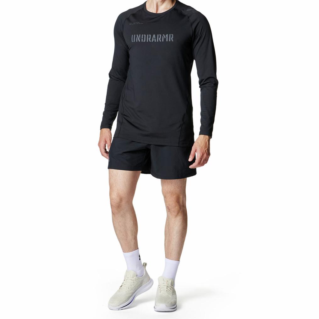 UNDER ARMOUR UNDER ARMOUR UA Heat Gear Fitted Graphic L/S Shirt画像6