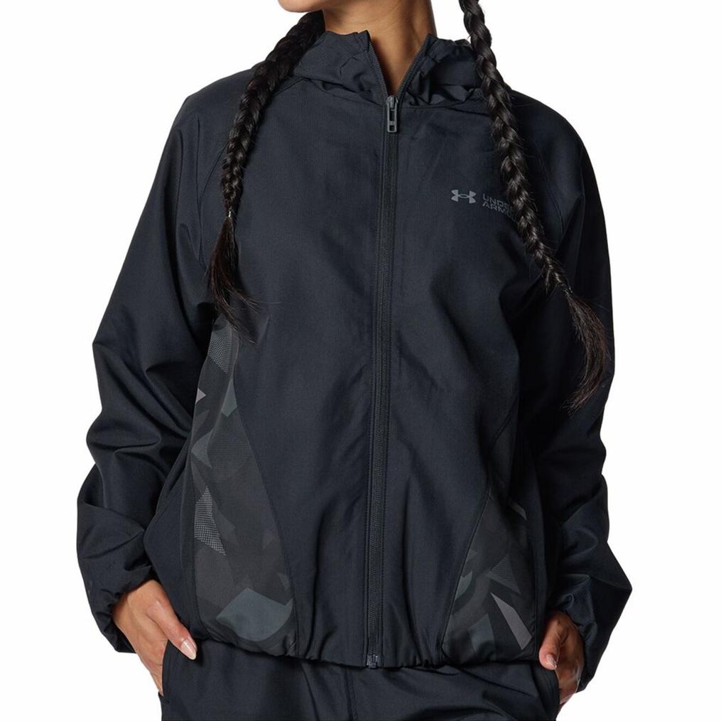  UNDER ARMOUR UNDER ARMOUR UA Tricot Woven Print Fullzip Hoody画像1