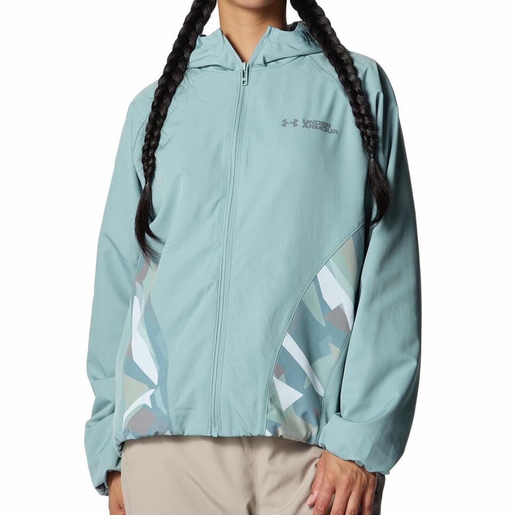  UNDER ARMOUR UNDER ARMOUR UA Tricot Woven Print Fullzip Hoody画像1