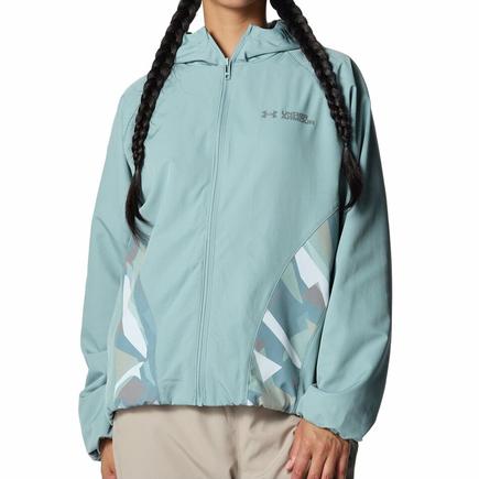 UNDER ARMOUR UA トリコットウーブンプリントフルジップフーディー