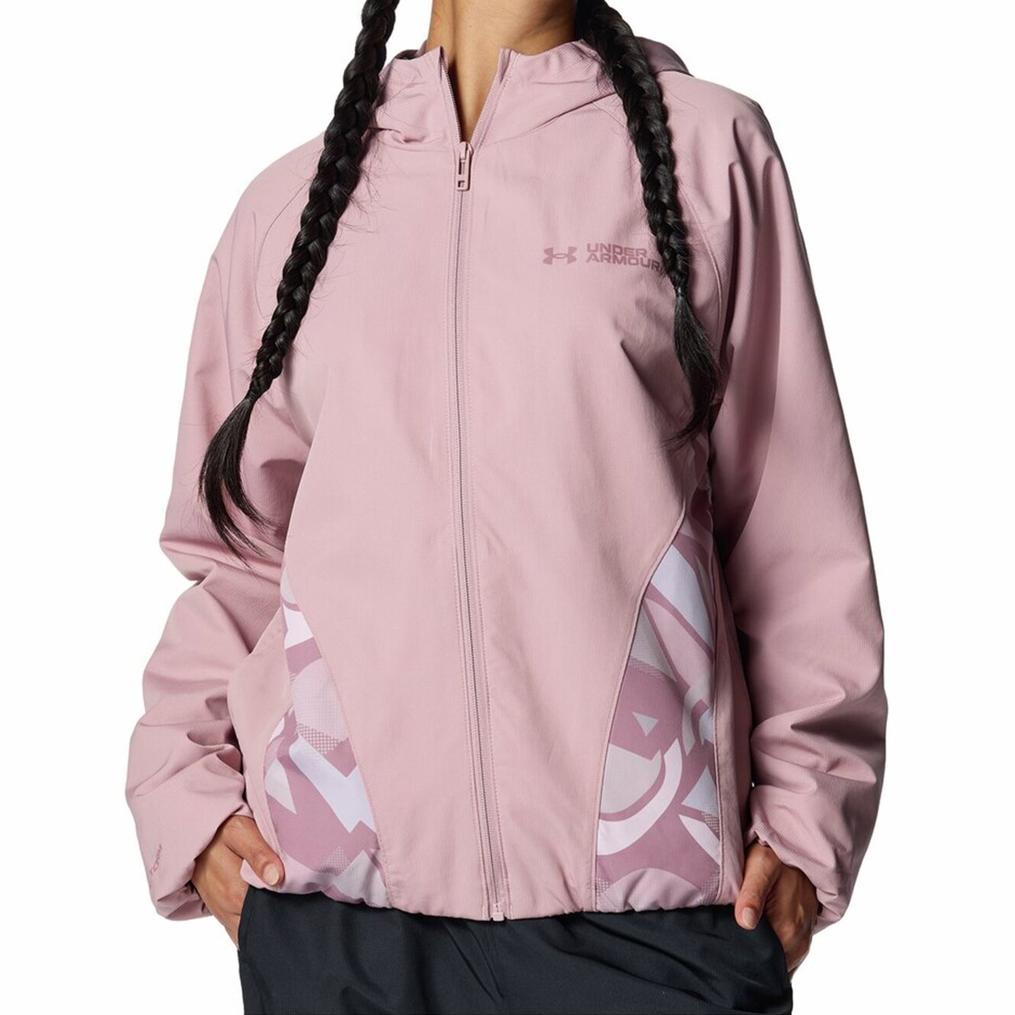  UNDER ARMOUR UNDER ARMOUR UA Tricot Woven Print Fullzip Hoody画像1