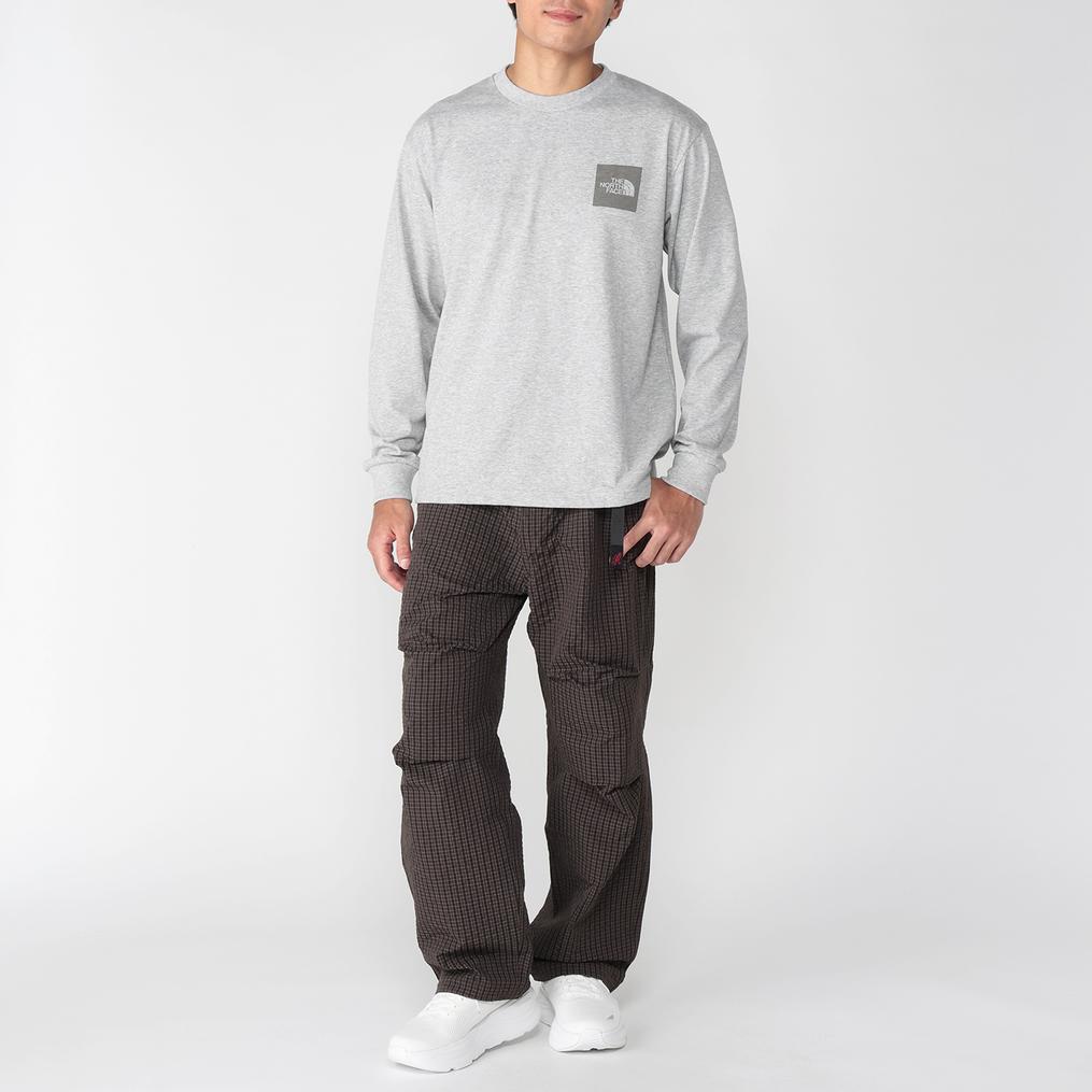 モデル：178cm / 着用サイズ：L THE NORTH FACE THE NORTH FACE M L/S Square Logo Tee画像2