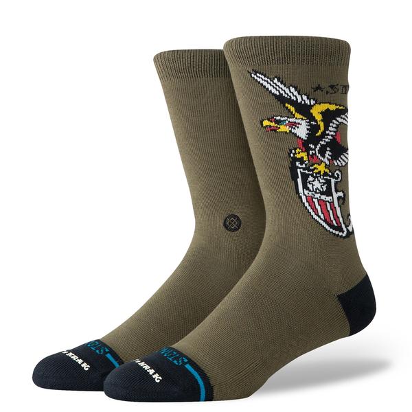 STANCE SOCKS ザ イーグル クルー グリーン L