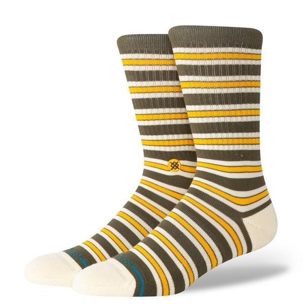 STANCE SOCKS オーリー クルー カーキ L
