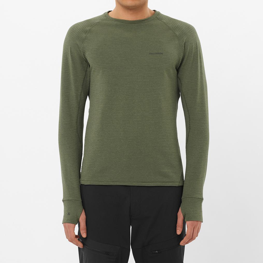  SALOMON SALOMON Essential Lightwarm Crewneck M画像1