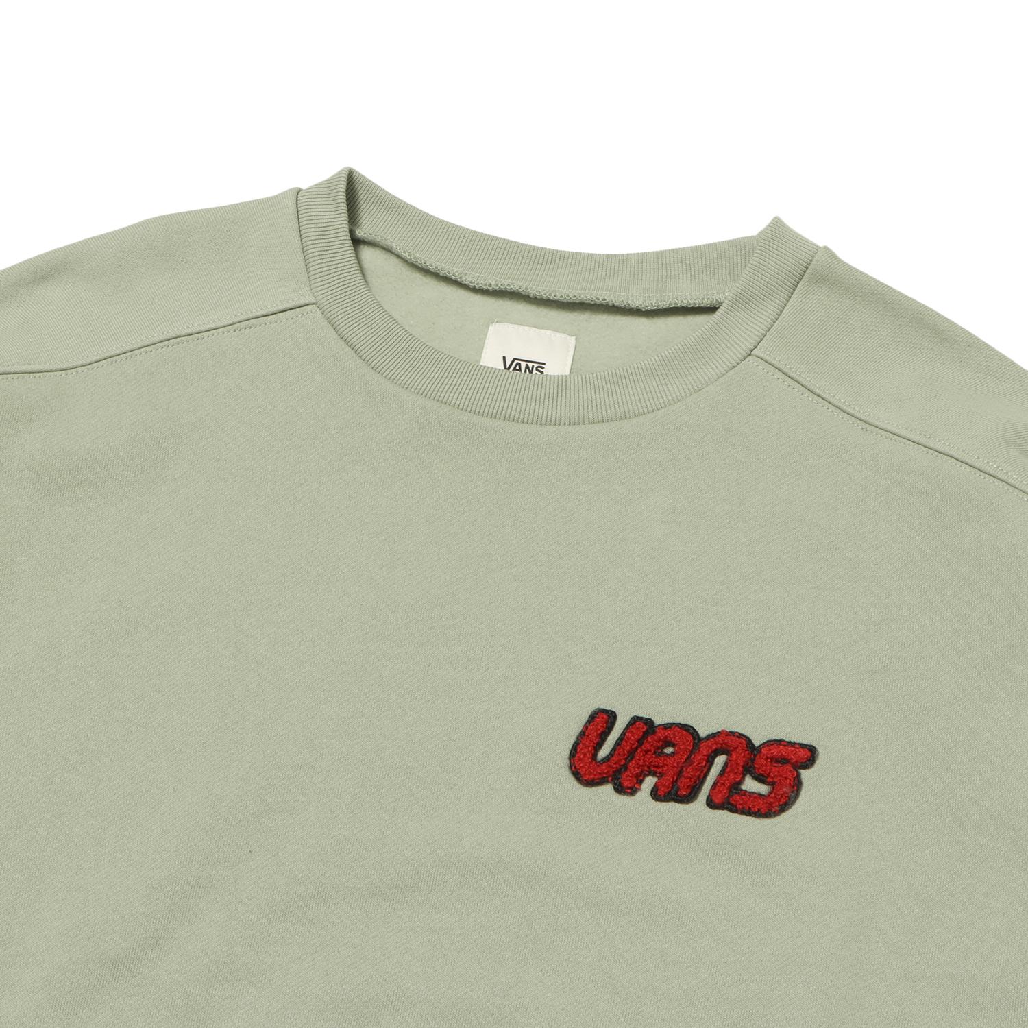 VANS】 ヴァンズ W patch logo sweat スウェットクルー 125K3043400