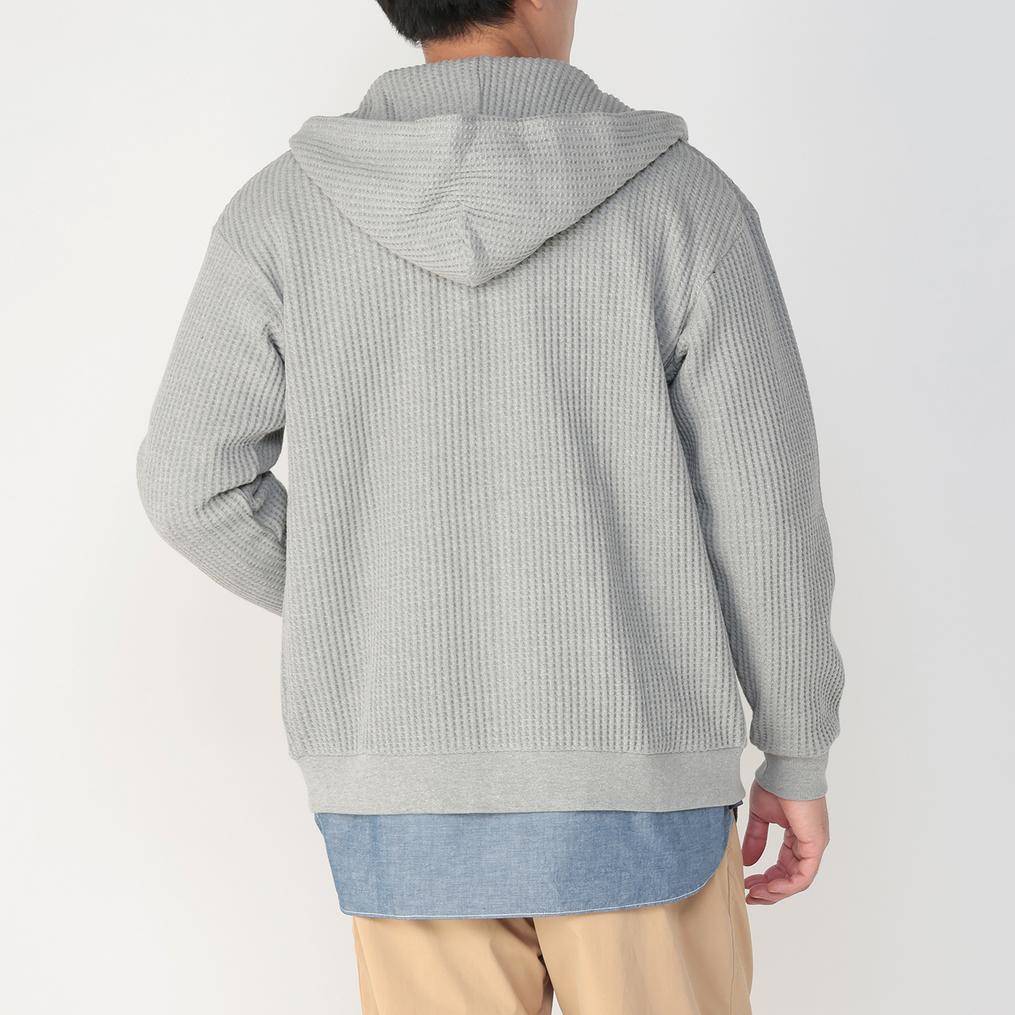 モデル：178cm / 着用サイズ：L JEMORGAN JE MORGAN Big Waffle Fullzip Parka画像3