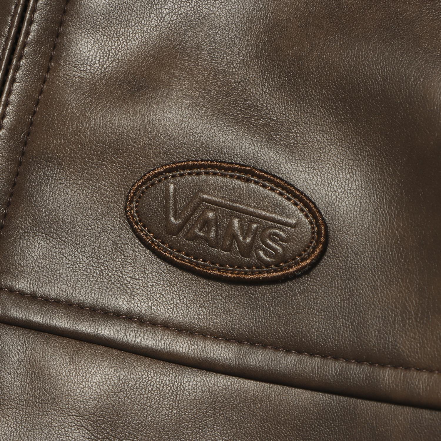 VANS ブラウンレザージャケット VANS】 ヴァンズ M Fake Leather Work Jacket ジャケット 125K1084300