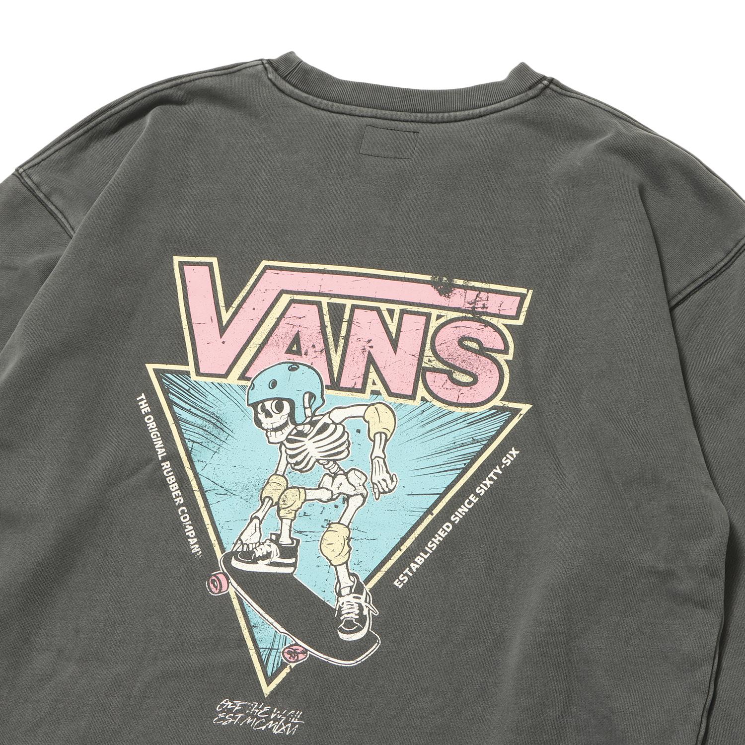 VANS】 ヴァンズ M Graze Skull SK8ER CST スウェット 125K1044700