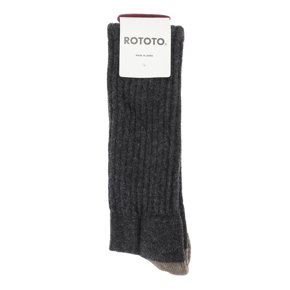  ROTOTO ROTOTO Merino Lambs Wool High Socks画像1