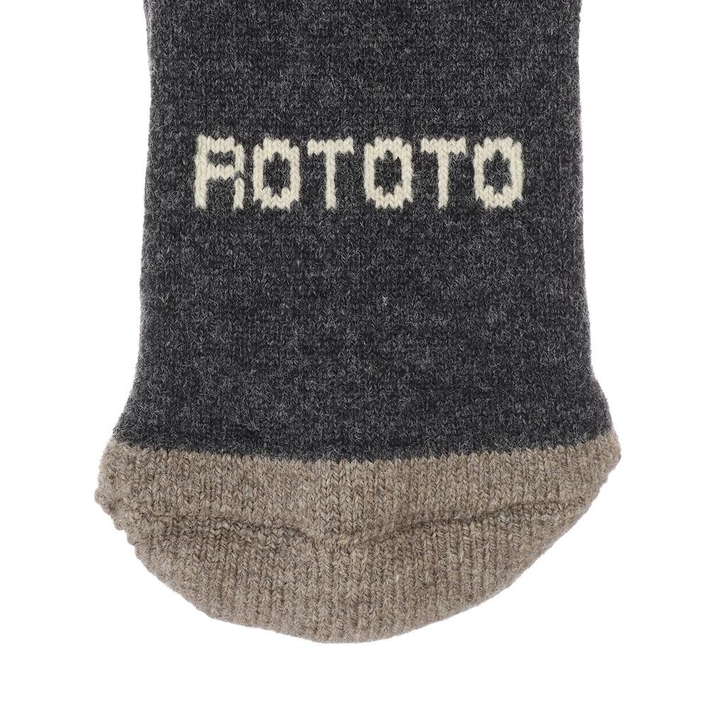 ROTOTO ROTOTO Merino Lambs Wool High Socks画像2
