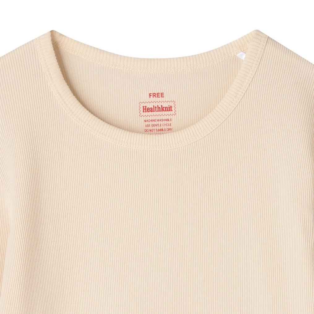  Healthknit HEALTH KNIT W's Rib L/S Tee OSHMAN'S SMU画像2
