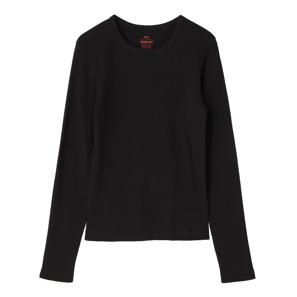  Healthknit HEALTH KNIT W's Rib L/S Tee OSHMAN'S SMU画像1