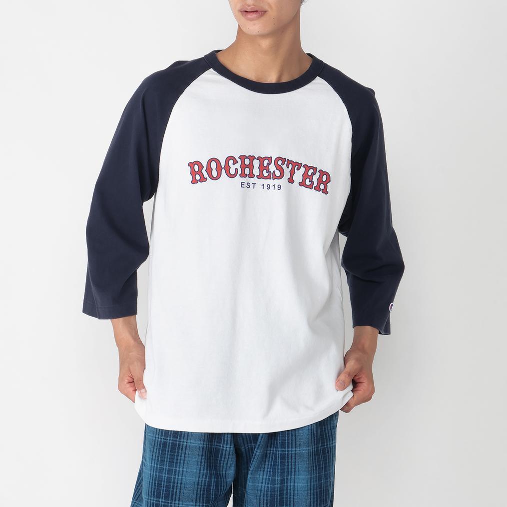 モデル：175cm / 着用サイズ：L CHAMPION CHAMPION Retro Baseball 3/5 T-Shirt画像1