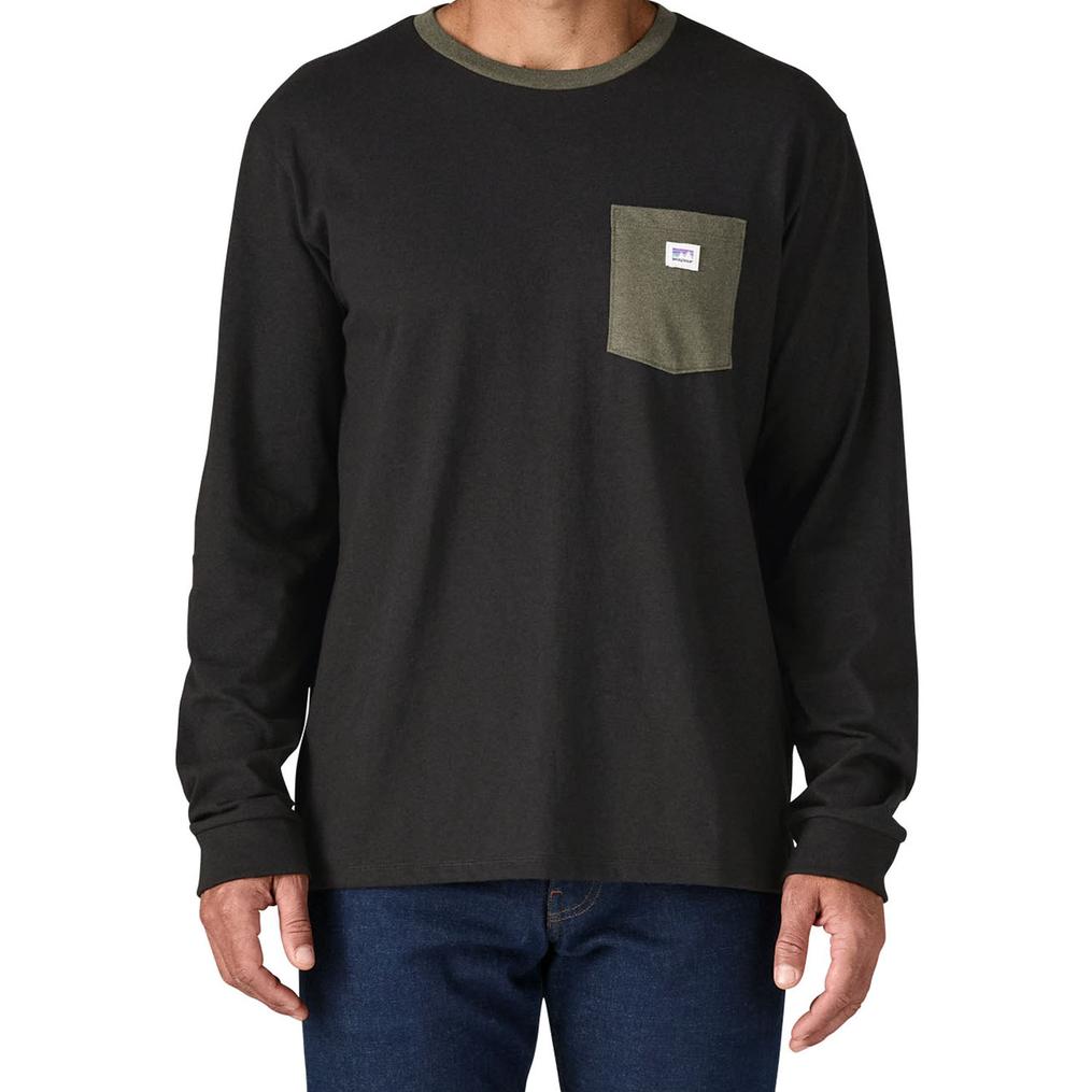  patagonia PATAGONIA M's L/S Shop Sticker Pocket Responsibili-Tee画像1