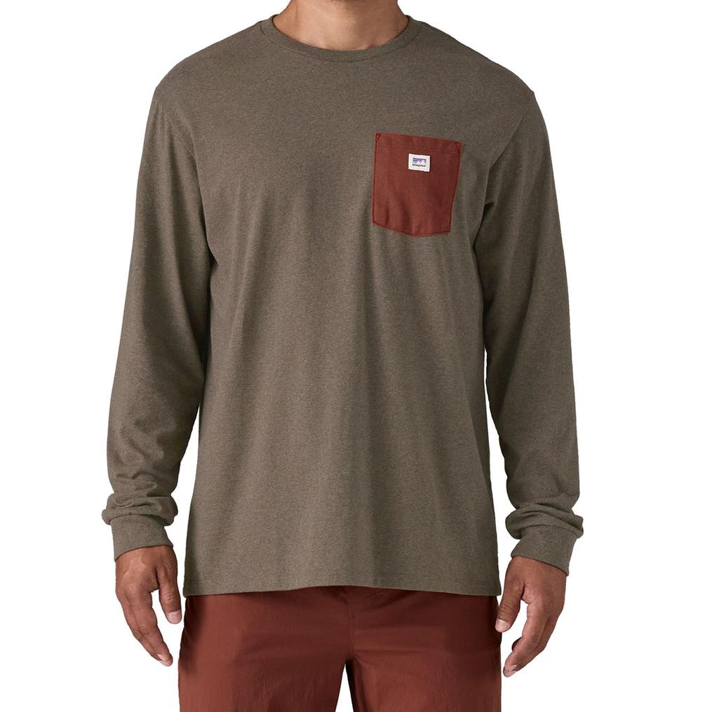  patagonia PATAGONIA M's L/S Shop Sticker Pocket Responsibili-Tee画像1