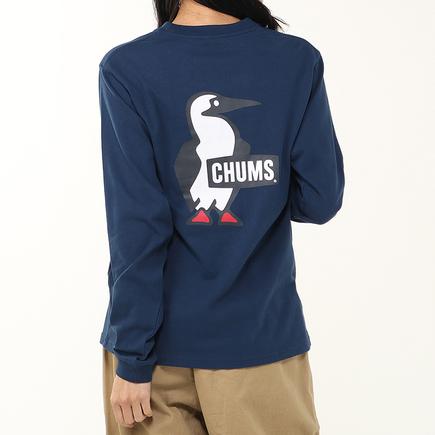 CHUMS ブービーロゴブラッシュド L/S Tシャツ