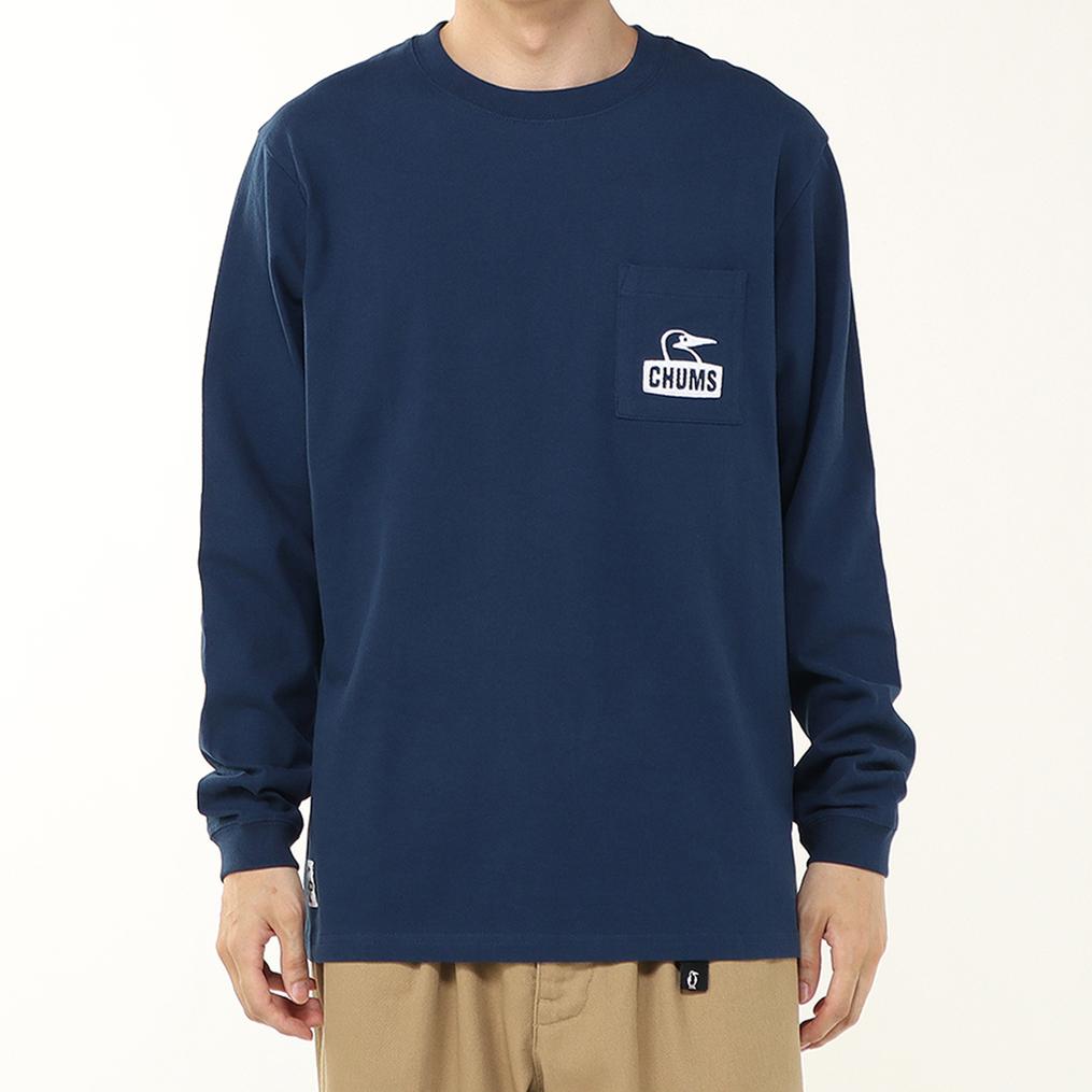  CHUMS CHUMS Booby Face Pocket Brushed L/S Tee画像1