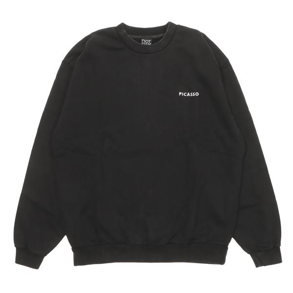 NOT OEM ピカソ ワークフォト スウェットシャツ ブラック M