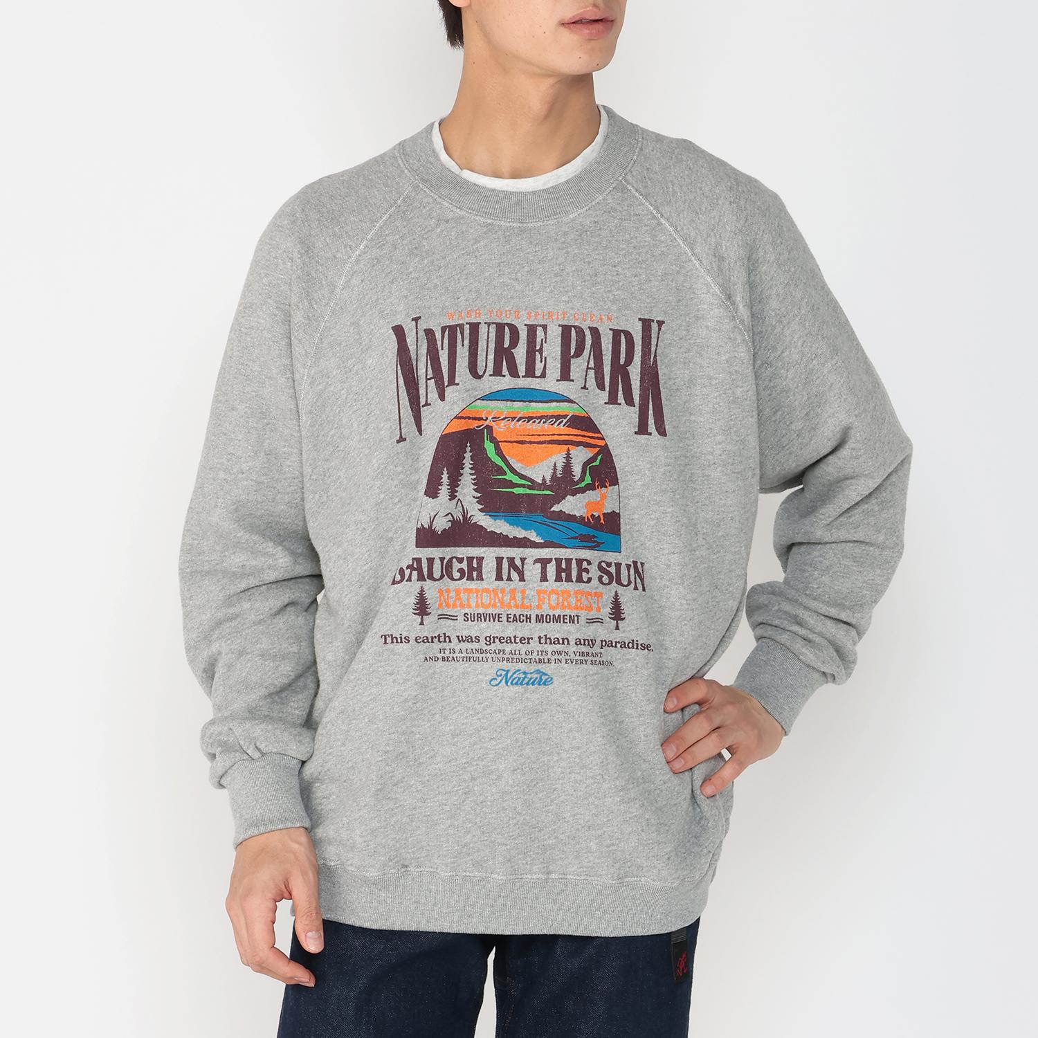 JEMORGAN JE MORGAN Vintage Print Sweat Crew OSHMAN