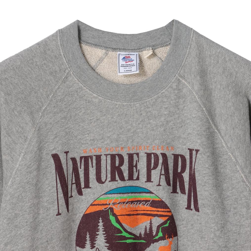  JEMORGAN JE MORGAN Vintage Print Sweat Crew OSHMAN'S SMU画像2