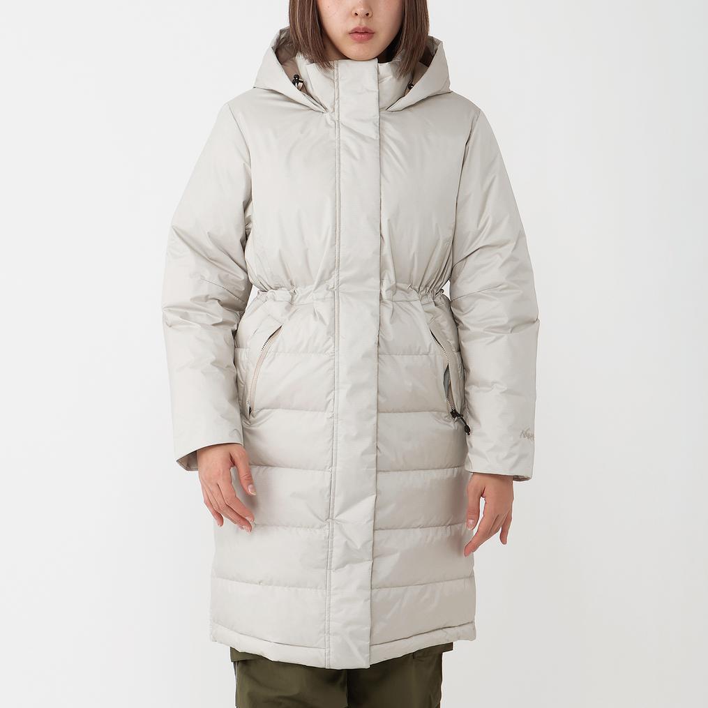 モデル：161cm / 着用サイズ：S NANGA NANGA W's AURORA-TEX Down Half Coat画像1