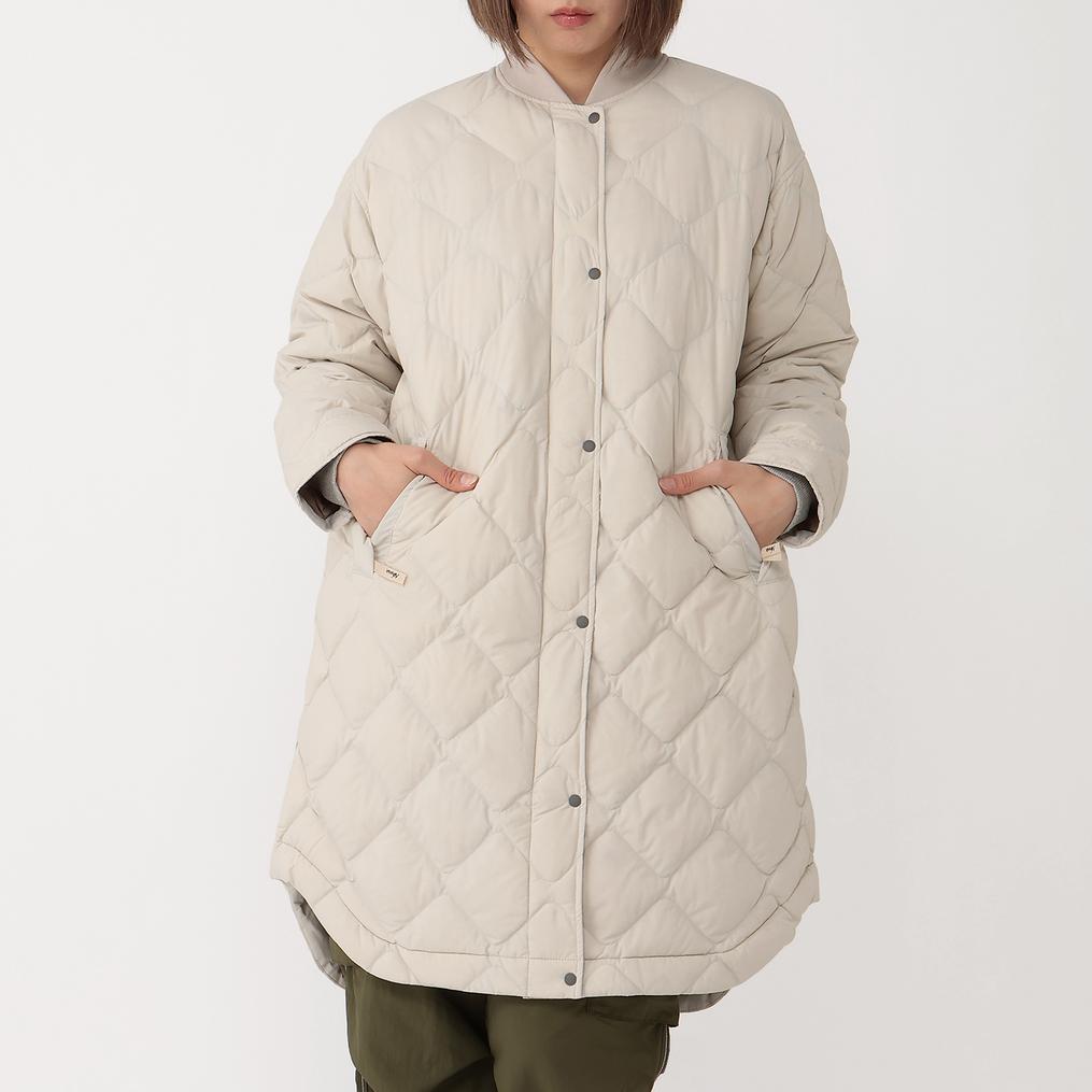 モデル：161cm / 着用サイズ：S NANGA NANGA W's Rib Collar Quilted Down Coat画像1