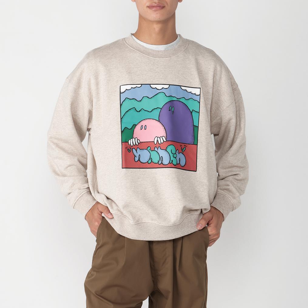 モデル：175cm / 着用サイズ：M NANGA NANGA NANGAxRYUJI KAMIYAMA Sweat画像1