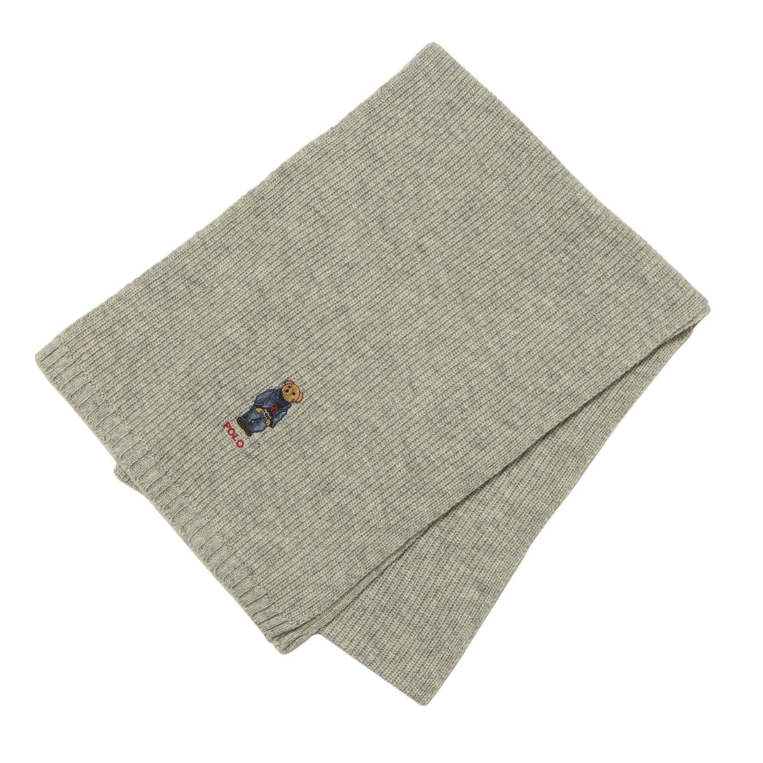  POLO RALPH LAUREN SOLID DENIM BEAR MUFFLER画像1