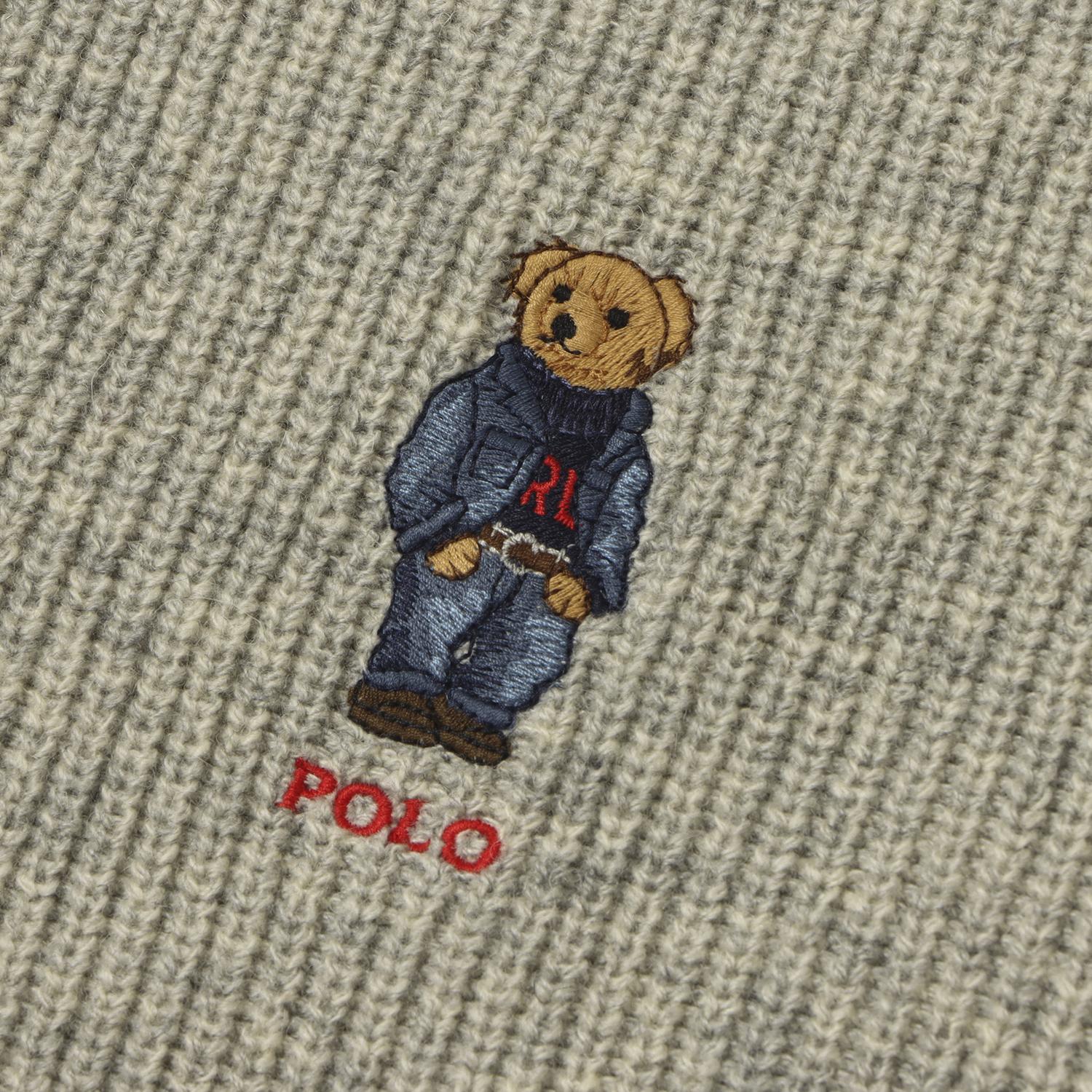  POLO RALPH LAUREN SOLID DENIM BEAR MUFFLER画像2